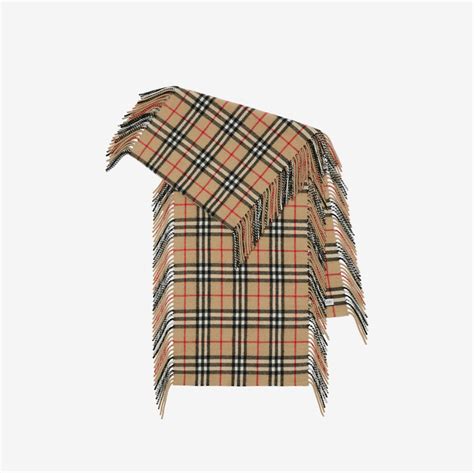 burberry happy check fringe scarf|Check Cashmere Happy Scarf in Archive beige .